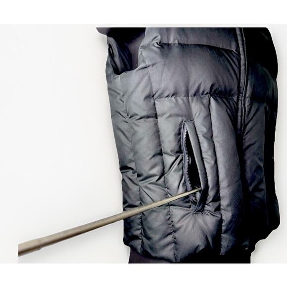 Banana Republic Puffer Vest Womens Medium Black Quilted Down Blend Full Zip Gorp - Picture 3 of 6